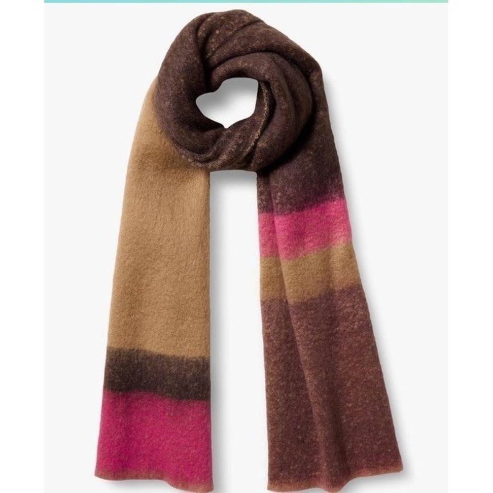 Amazon Essentials Scarf Shawl Womens OS Brown Pink NWT Textured C538